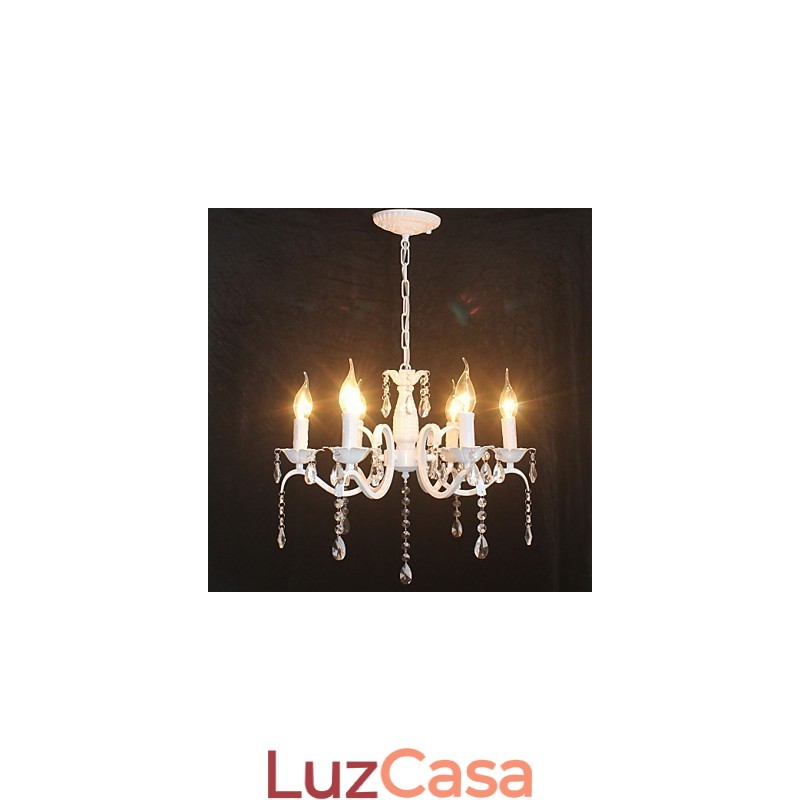Lustre moderno de cristal mini estilo vela lâmpada de ferro lâmpadas