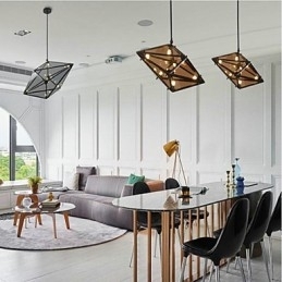 Lustre de metal tradicional clássico retrô galvanizado para designers