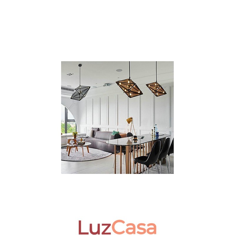 Lustre de metal tradicional clássico retrô galvanizado para designers
