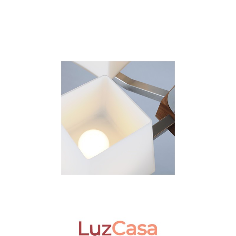 Característica eletroplatada contemporânea moderna para lustre de bambu de madeira