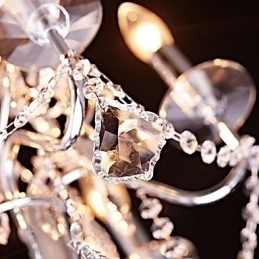 Moderno Contemporâneo Tradicional Clássico Country Chrome Feature para Lustre de Metal Cristal