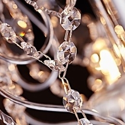 Moderno Contemporâneo Tradicional Clássico Country Chrome Feature para Lustre de Metal Cristal