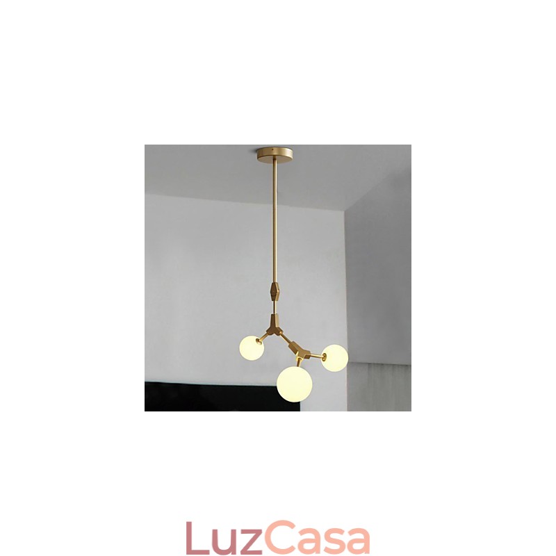 Recurso de pintura clássica tradicional para luminária pendente de madeira e bambu estilo mini