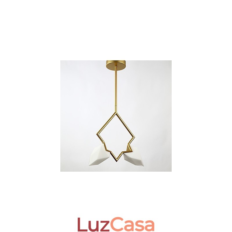 2 postes de luz modernos de metal com lustre de vidro pêssego, luminária pendente para decoração de cantina