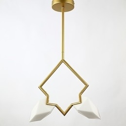 2 postes de luz modernos de metal com lustre de vidro pêssego, luminária pendente para decoração de cantina