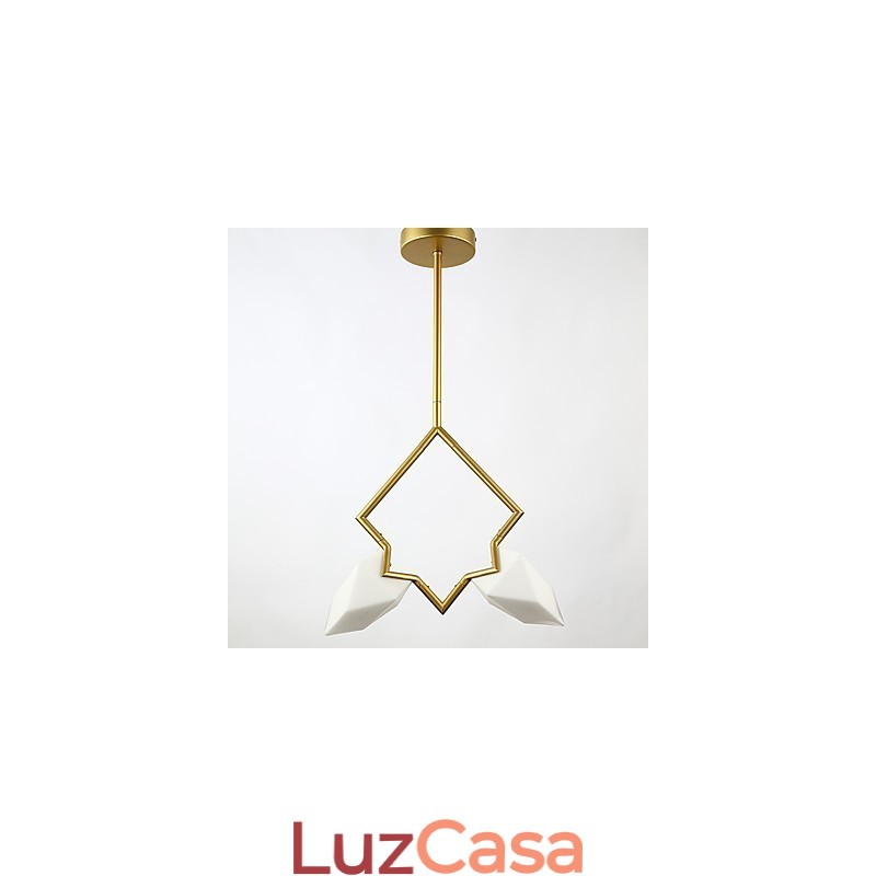 2 postes de luz modernos de metal com lustre de vidro pêssego, luminária pendente para decoração de cantina