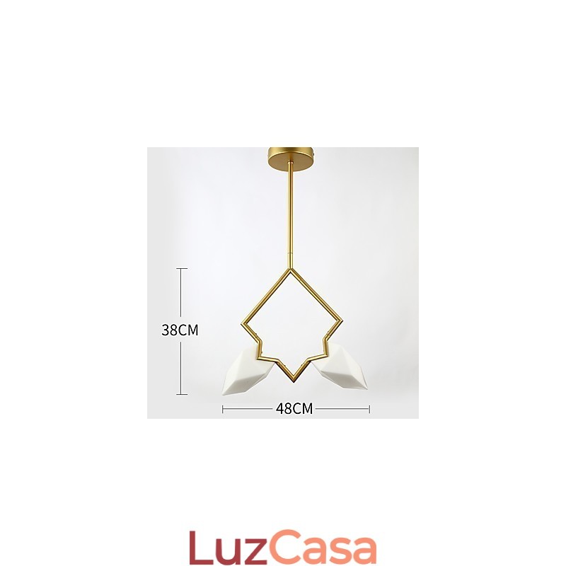 2 postes de luz modernos de metal com lustre de vidro pêssego, luminária pendente para decoração de cantina