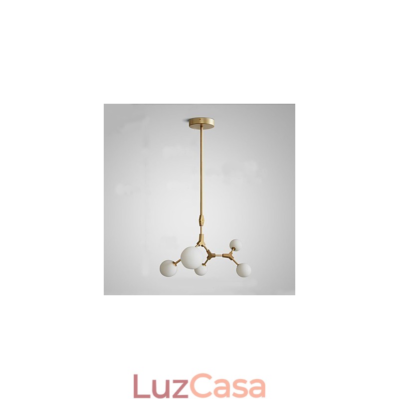Recurso de pintura clássica tradicional para luminária pendente de madeira e bambu estilo mini