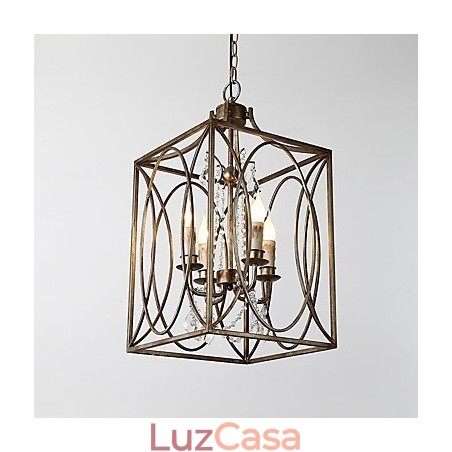 Quatro luzes vintage metal americano industrial loft pintura cor lustre europeu lâmpada pingente decoração interna