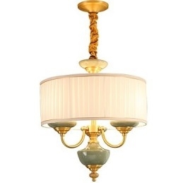 Lustre todo em cobre Lustre decorativo em jade