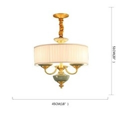 Lustre todo em cobre Lustre decorativo em jade