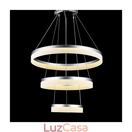Luzes de lustre redondas, iluminação, lâmpadas de acrílico modernas, luxuosas, três anéis, luminárias de teto Luzes de lustre redondas, iluminação, lâmpadas de acrílico modernas, luxuosas, três anéis, luminárias de teto