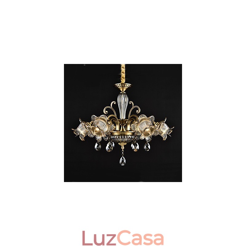 Pintura rústica de chalé para designers, lustre de 2 lâmpadas em metal para lojas internas