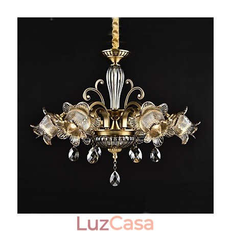 Pintura rústica de chalé para designers, lustre de 2 lâmpadas em metal para lojas internas