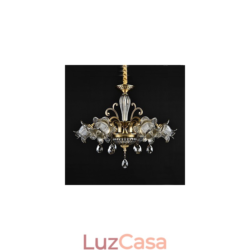 Pintura rústica de chalé para designers, lustre de 2 lâmpadas em metal para lojas internas