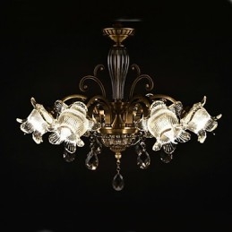 Pintura rústica de chalé para designers, lustre de 2 lâmpadas em metal para lojas internas