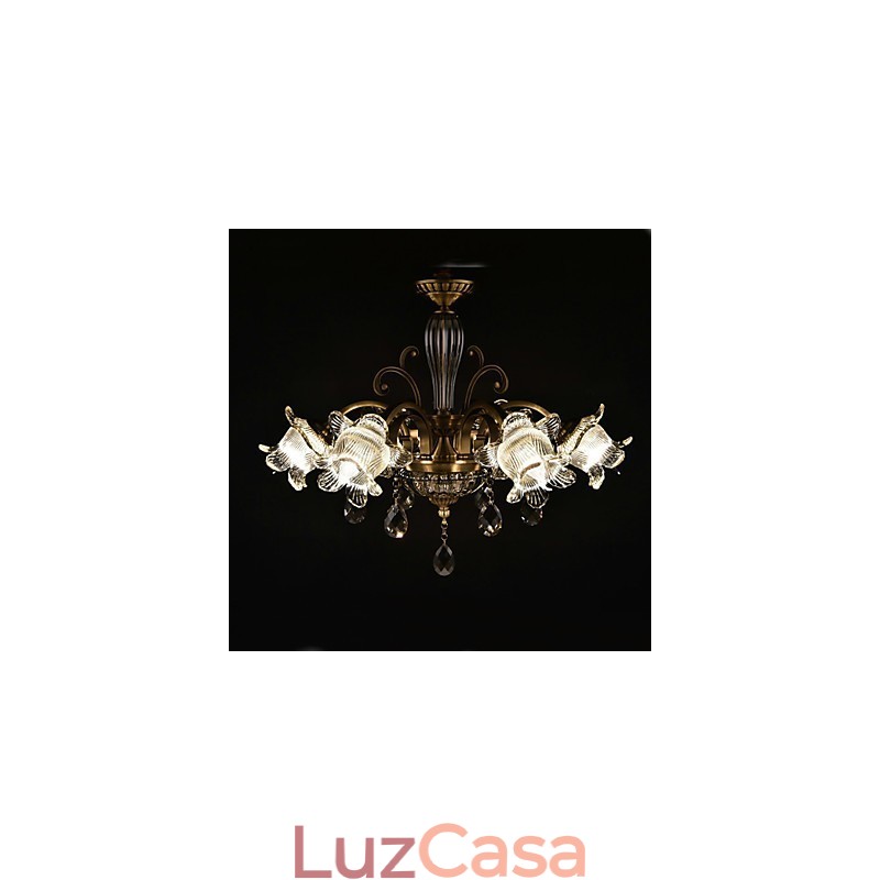 Pintura rústica de chalé para designers, lustre de 2 lâmpadas em metal para lojas internas