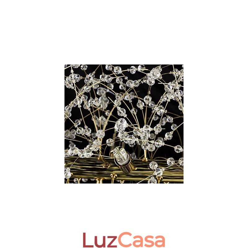 Recurso tradicional clássico galvanizado para lustre de metal cristal