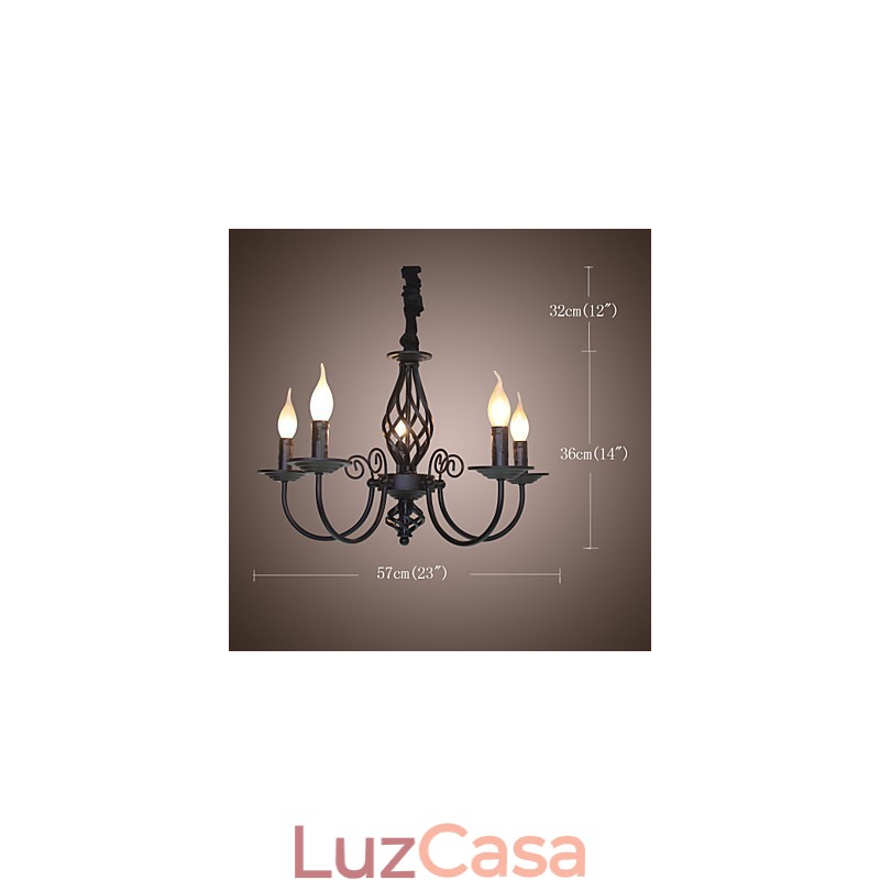 Moderno Contemporâneo Tradicional Clássico Vintage Retro Outros Recurso para Mini Estilo Vela Estilo Lustre de Metal