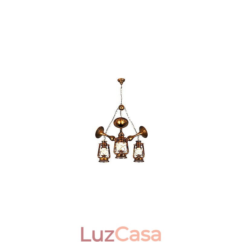 Lustre de metal rústico estilo chalé vintage retrô country globo pintura característica para designers de estilo mini