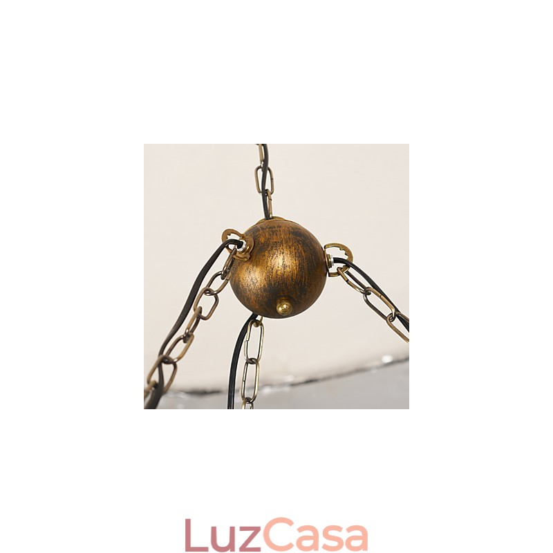 Lustre de metal rústico estilo chalé vintage retrô country globo pintura característica para designers de estilo mini