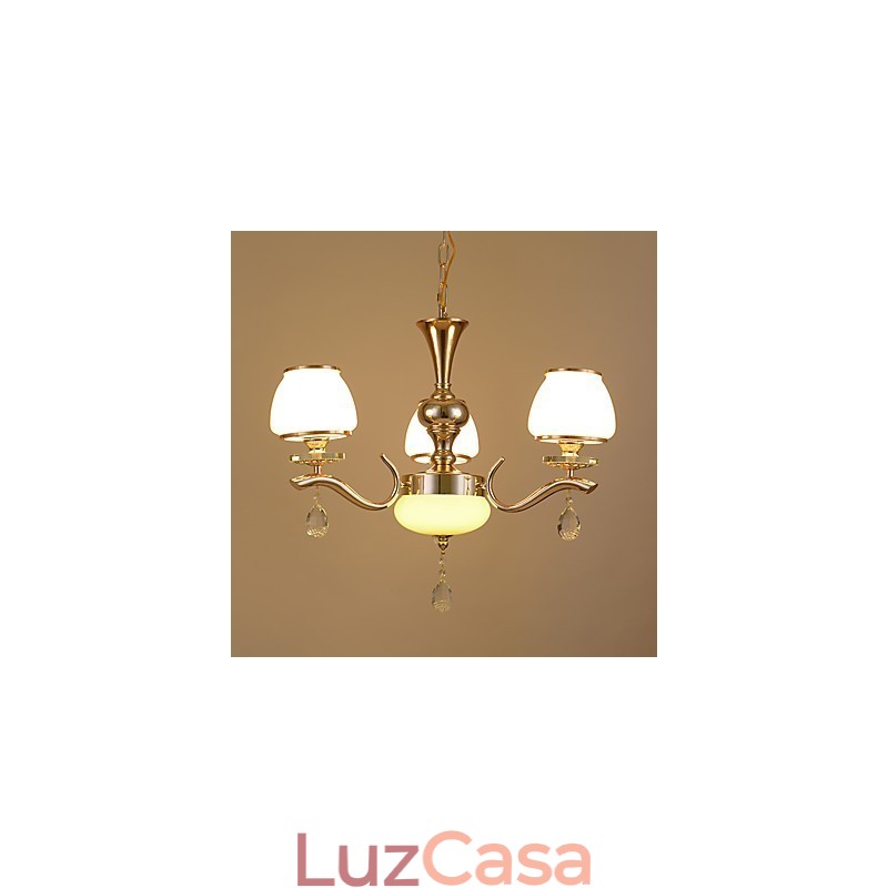 Característica eletrogalvanizada contemporânea moderna para lustre de metal cristal