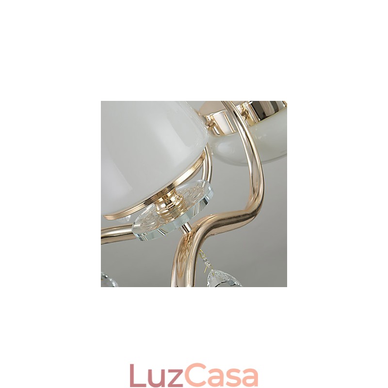 Característica eletrogalvanizada contemporânea moderna para lustre de metal cristal