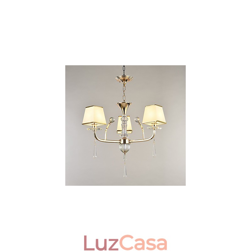 Característica eletrogalvanizada contemporânea moderna para lustre de metal cristal