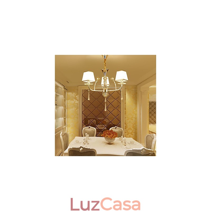 Característica eletrogalvanizada contemporânea moderna para lustre de metal cristal