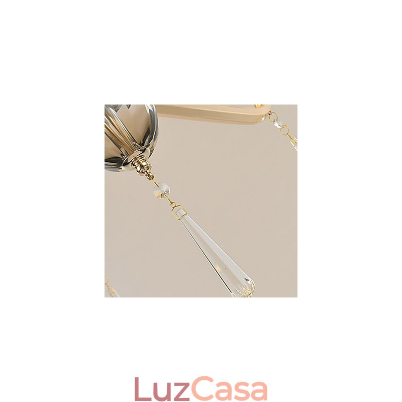 Característica eletrogalvanizada contemporânea moderna para lustre de metal cristal