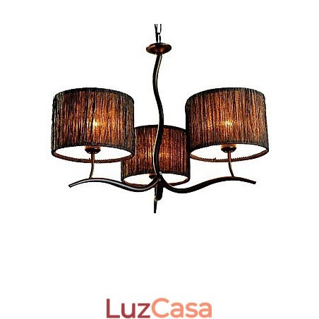 Lustre clássico tradicional de 3 luzes com cúpula de tecido simples Lustre clássico tradicional de 3 luzes com cúpula de tecido simples