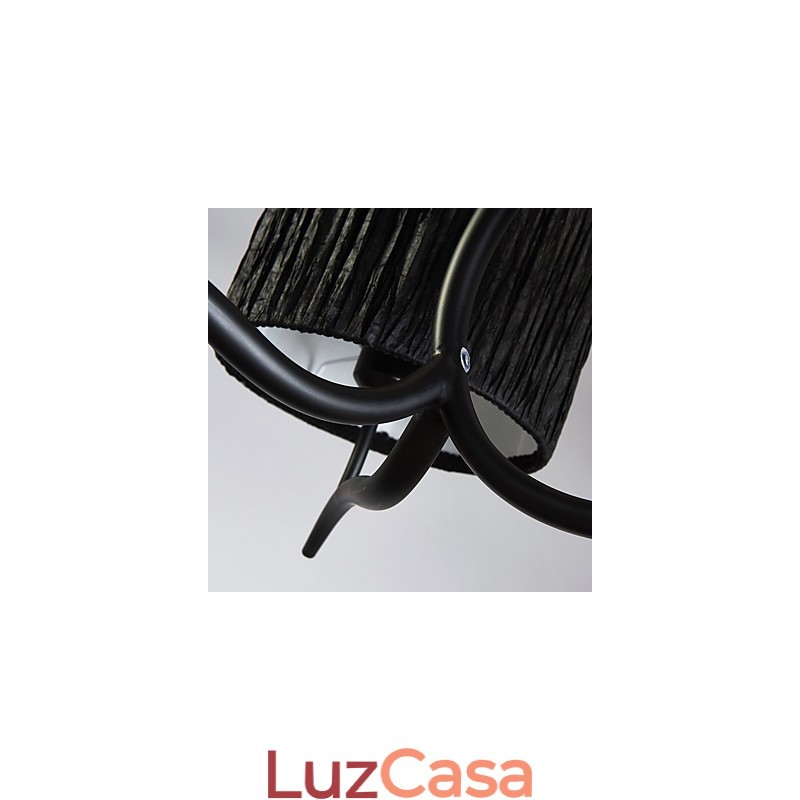 Lustre clássico tradicional de 3 luzes com cúpula de tecido simples