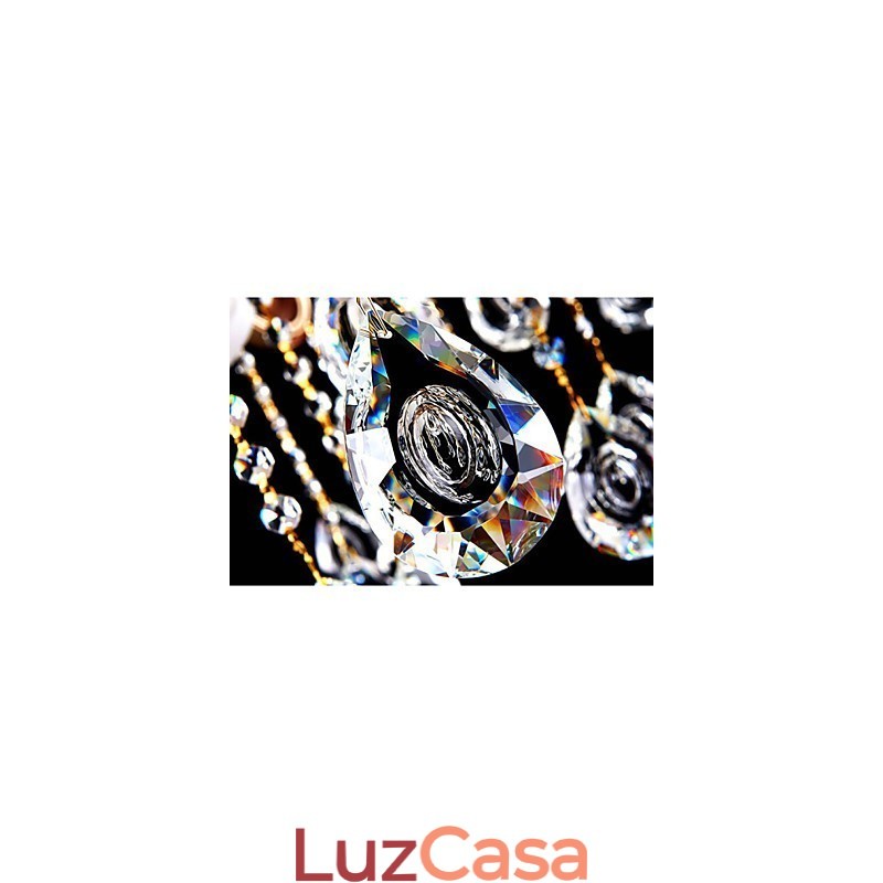 Luminária pendente de cristal jade