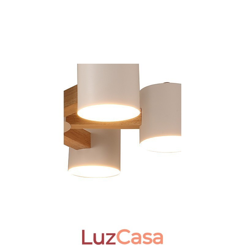 Lustre de 6 luzes moderno contemporâneo tradicional clássico vintage country madeira característica para madeira