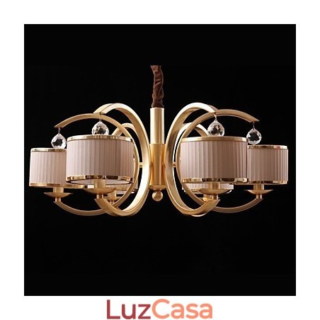 Lustre de bronze moderno e contemporâneo em metal