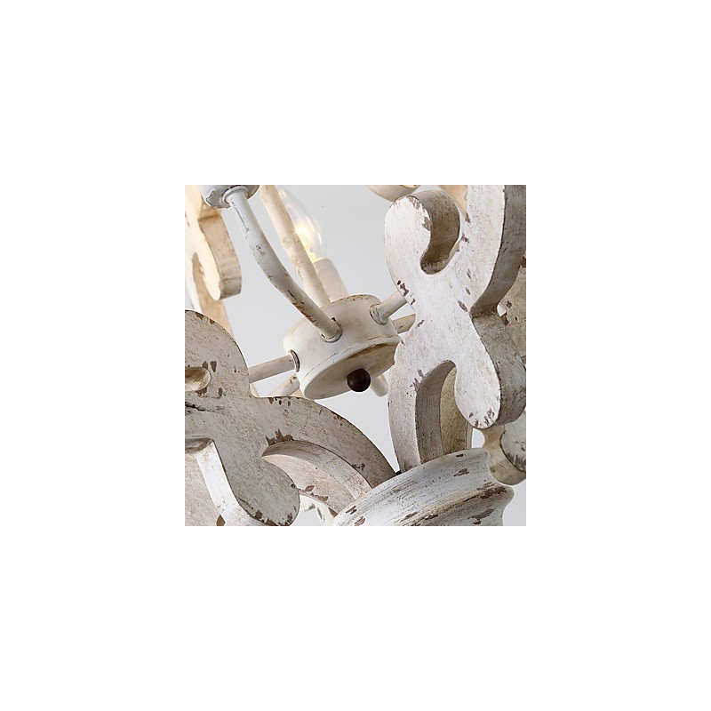 Pintura Vintage Recurso Mini Estilo Madeira Bambu Lustre Lâmpada Decorar Luminária Pendente