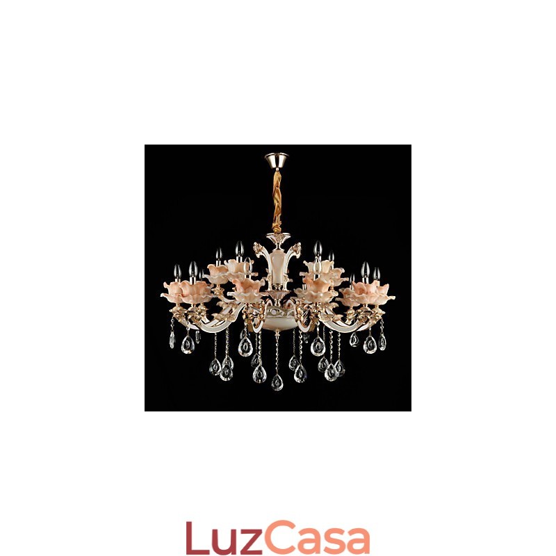 Luminária pendente de liga de zinco com recurso para cristal estilo mini metal interno lojas 15 lâmpadas
