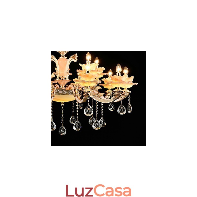 Luminária pendente de liga de zinco com recurso para cristal estilo mini metal interno lojas 15 lâmpadas