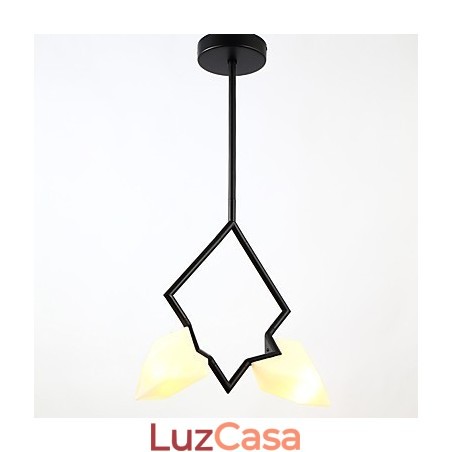 2 postes de luz modernos de metal com lustre de vidro pêssego, luminária pendente para decoração de cantina 2 postes de luz modernos de metal com lustre de vidro pêssego, luminária pendente para decoração de cantina