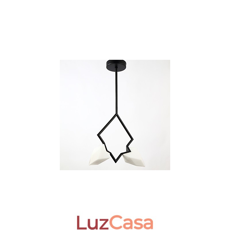 2 postes de luz modernos de metal com lustre de vidro pêssego, luminária pendente para decoração de cantina