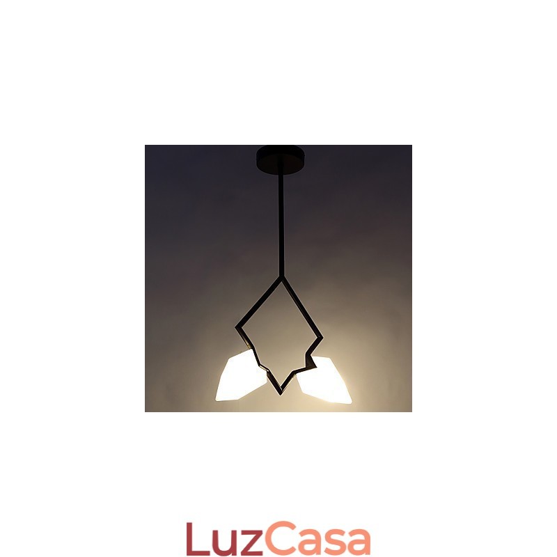 2 postes de luz modernos de metal com lustre de vidro pêssego, luminária pendente para decoração de cantina
