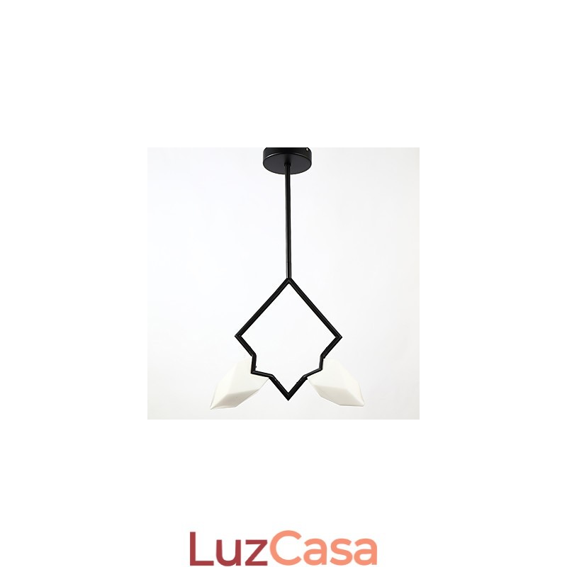2 postes de luz modernos de metal com lustre de vidro pêssego, luminária pendente para decoração de cantina