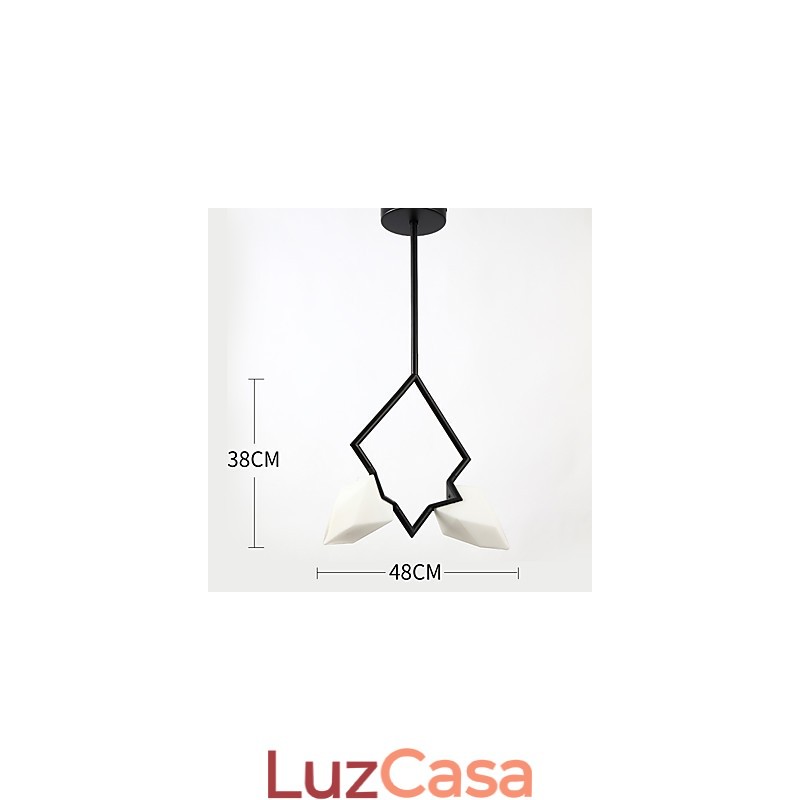 2 postes de luz modernos de metal com lustre de vidro pêssego, luminária pendente para decoração de cantina