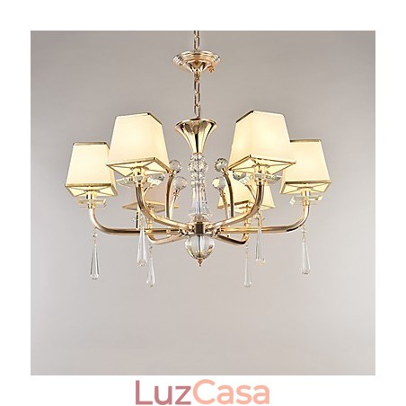 Lustre moderno contemporâneo galvanizado com recurso para metal cristal Lustre moderno contemporâneo galvanizado com recurso para metal cristal