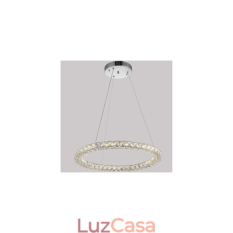 Luminária pendente de teto de cristal em anel moderno, lustre de cristal, luminárias de iluminação interna, luminárias reguláveis com controle remoto
