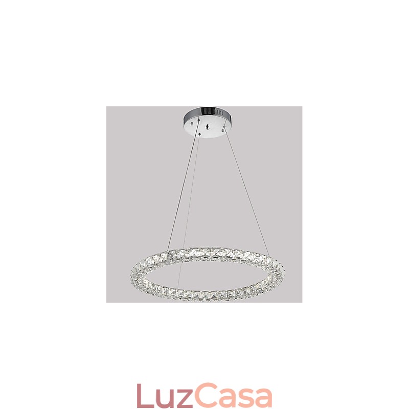 Luminária pendente de teto de cristal em anel moderno, lustre de cristal, luminárias de iluminação interna, luminárias reguláveis com controle remoto