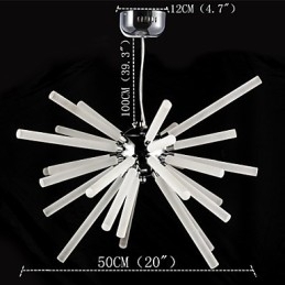 Globe Chrome Feature para lustre de metal cristal