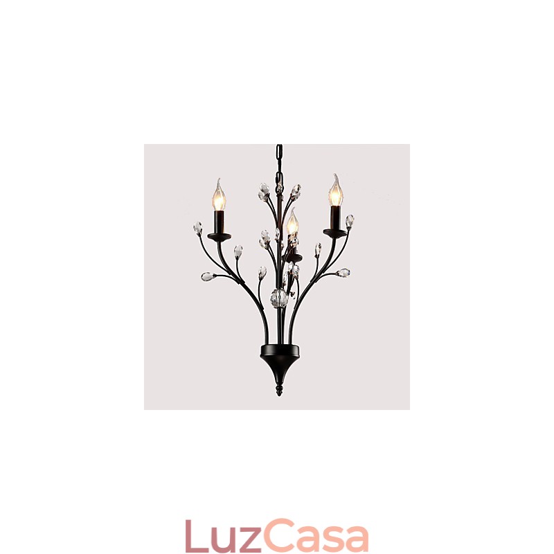 Moderno Contemporâneo Tradicional Clássico Rústico Lodge Vintage Retro Lanterna Country Globe Pintura Recurso para Lustre de Cristal