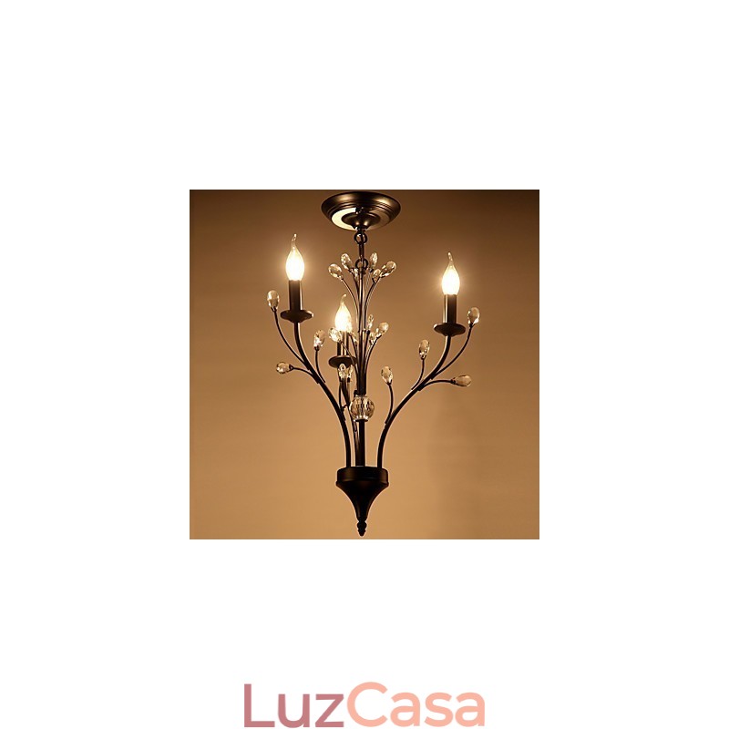 Moderno Contemporâneo Tradicional Clássico Rústico Lodge Vintage Retro Lanterna Country Globe Pintura Recurso para Lustre de Cristal