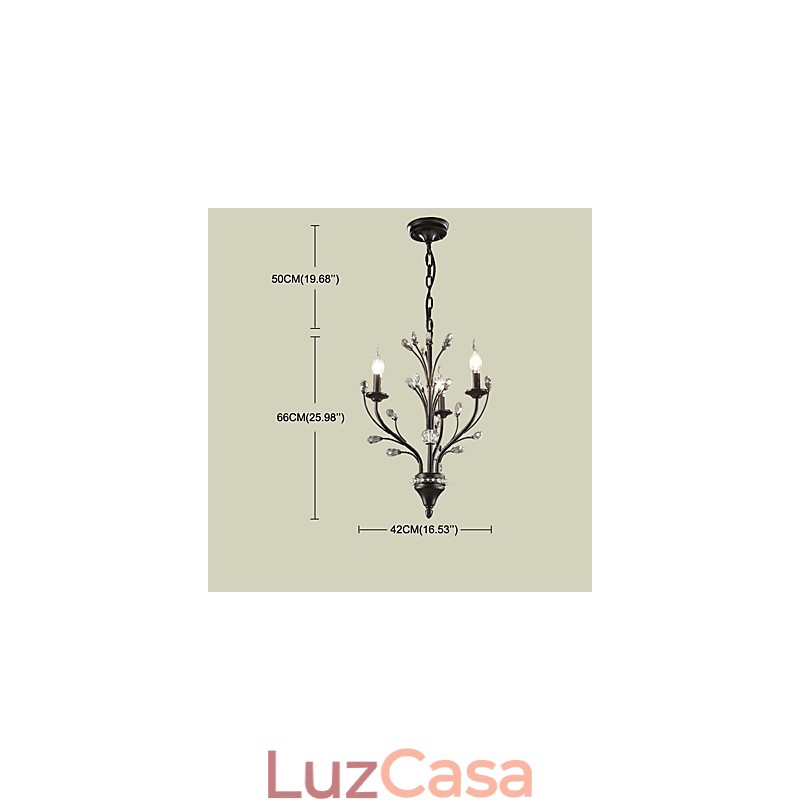 Moderno Contemporâneo Tradicional Clássico Rústico Lodge Vintage Retro Lanterna Country Globe Pintura Recurso para Lustre de Cristal